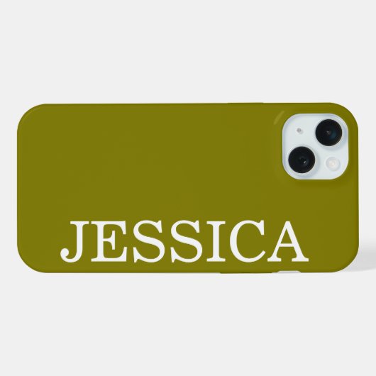 SIMPLE STYLISH CUSTOMIZED NAME MODERN OLIVE (Verso Horizontal)