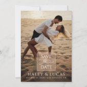 Simple Stylish Full Photo Wedding Save the Date (Devant)