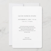 Simple Stylish Modern Borders Custom Photo Birth Aankondiging (Achterkant)