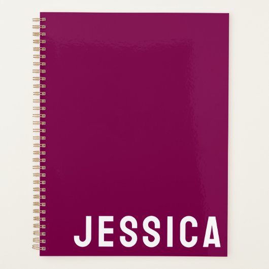 SIMPLE STYLISH MODERN CUSTOMIZED NAME DAILY PLANNER (Voorkant)