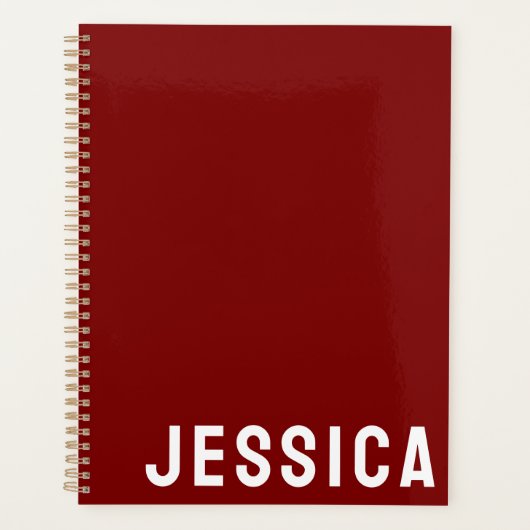 SIMPLE STYLISH MODERN CUSTOMIZED NAME DAILY PLANNER (Voorkant)