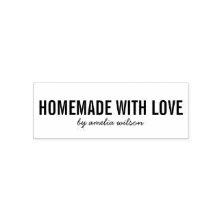 Simple Stylish Personalize Homemade with Love Zelfinktende Stempel