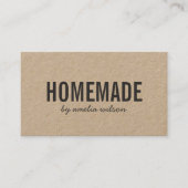 Simple Stylish Rustic Homemade Kraft Visitekaartje (Voorkant)