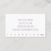 Simple Stymie Word Dark Loyalty Coffee Punch-Card (Achterkant)