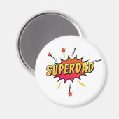 Simple Superdad Comique Retro Pop Art | Magnet (Recto/Verso)