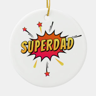 Simple Superdad Comique Retro Pop Art Ornement