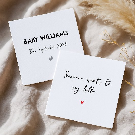 Simple Surprise Reveal Zwangerschapsaankondiging K Aankondiging