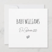 Simple Surprise Reveal Zwangerschapsaankondiging K Aankondiging (Achterkant)