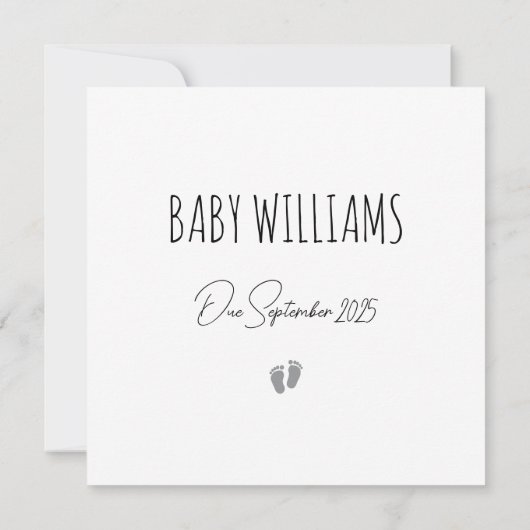 Simple Surprise Reveal Zwangerschapsaankondiging K Aankondiging (Achterkant)