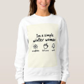 Simple Sweatshirt pour Femme d'Hiver (Devant)