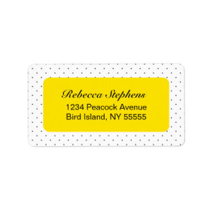 Simple Sweet Polka Dot - Geel en zwart Etiket