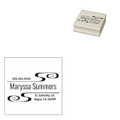 Simple Swirls-adres Rubberstempel (Gestempeld)