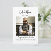 Simple Sympathie funéraire Carte de prière commémo (Debout devant)