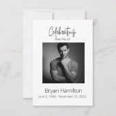 Simple Sympathie funéraire Carte de prière commémo (Devant)