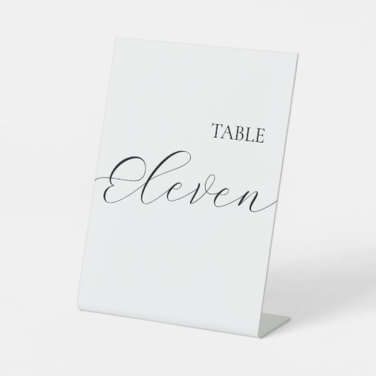 Simple Table Number Eleven  Reclamebord Met Voetstuk (Voorkant)