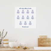 Simple Tableau 11 Salle Sombre Bleu Plan de Table (Cuisine)