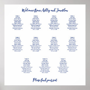 Simple Tableau 11 Salle Sombre Bleu Plan de Table