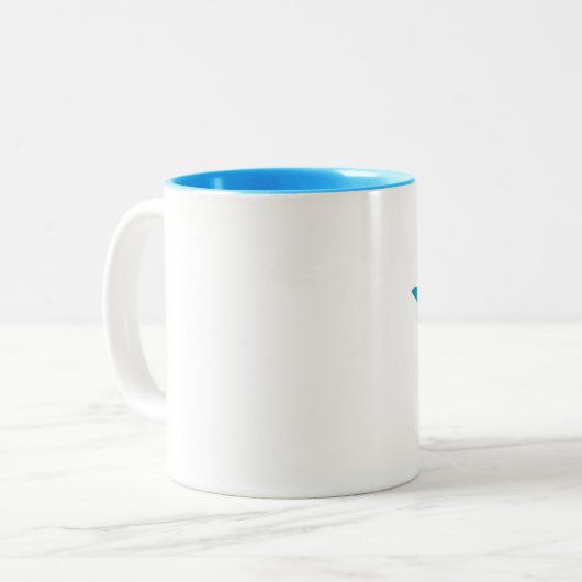 Simple tasse à café d'avion bleu (Devant gauche)