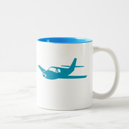 Simple tasse à café d'avion bleu (Droit)