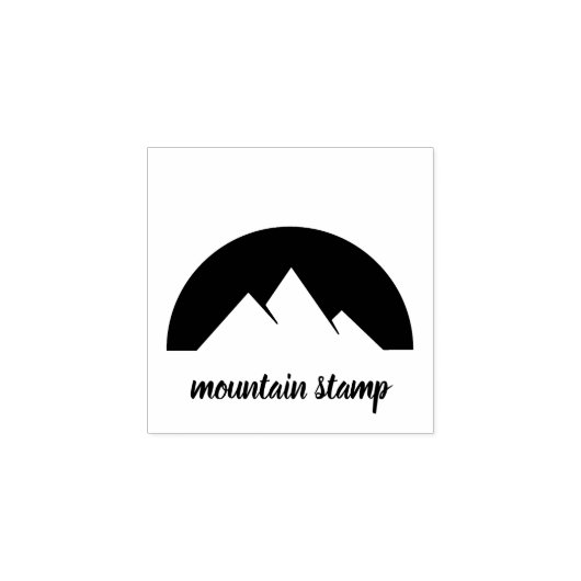 Simple Tattoo Sun Mountain Rubberstempel (Afrduk)