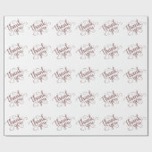 Simple Taupe Script | Woestijn Roos Dank u Cadeaupapier (Vlak)