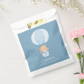 Simple Teddy Bear Blue Balloon Bedankzakje (Gezegeld)
