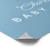 Simple Teddy Bear Blue Balloon Poster (Hoek)