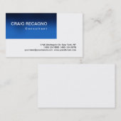 Simple tendance Cute Bleu Noir Blanc Carte de visi (Devant / Derrière)