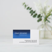 Simple tendance Cute Bleu Noir Blanc Carte de visi (Debout devant)