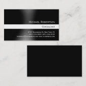 Simple tendance Cute Carte de visite noir blanc cl (Devant / Derrière)