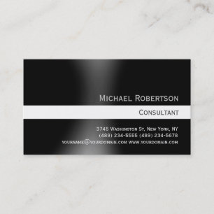 Simple tendance Cute Carte de visite noir blanc cl