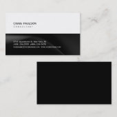 Simple tendance Cute Carte de visite noir blanc cl (Devant / Derrière)