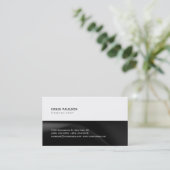 Simple tendance Cute Carte de visite noir blanc cl (Debout devant)