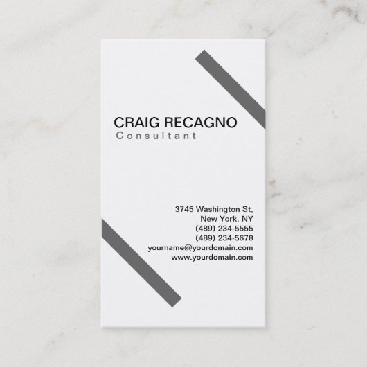 Simple tendance Cute Carte de visite noir blanc cl (Devant)