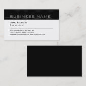Simple tendance Cute Carte de visite noir blanc cl (Devant / Derrière)