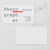 Simple tendance mignon clair rouge blanc Carte de (Devant / Derrière)