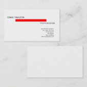 Simple tendance mignon clair rouge blanc Carte de  (Devant / Derrière)