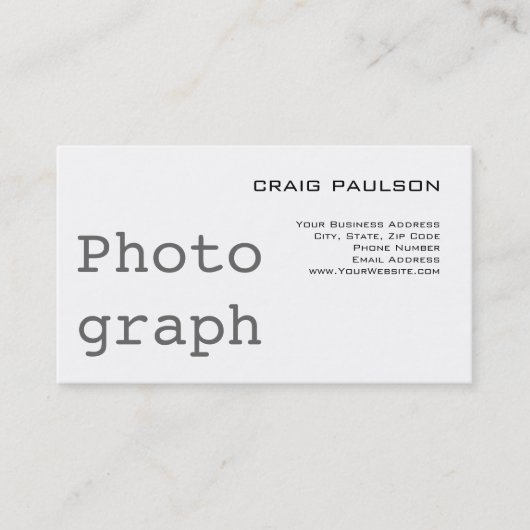 Simple tendance mignonne Carte de visite blanc cla (Devant)