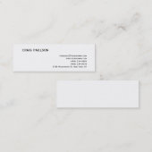 Simple tendance mignonne Carte de visite blanc cla (Devant / Derrière)