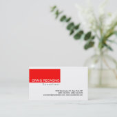 Simple tendance mignonne noir blanc rouge Carte de (Debout devant)