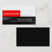 Simple tendance mignonne noir blanc rouge Carte de (Devant / Derrière)