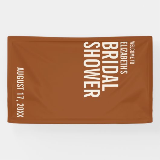 Simple Terracotta Typography Vrijgezellenfeest Wel Spandoek (Horizontaal)