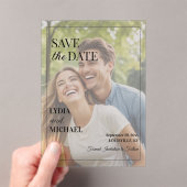 Simple Text Overlay Photo Acryl Uitnodigingen (Insitu (Draagbaar))