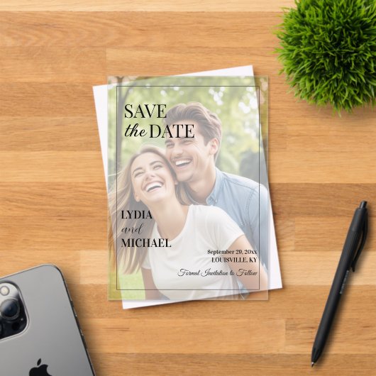 Simple Text Overlay Photo Acryl Uitnodigingen (Insitu (Uitnodiging))