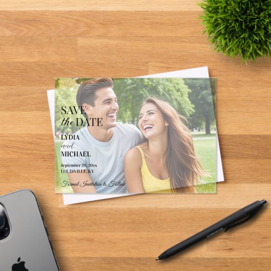 Simple Text Overlay Photo Acryl Uitnodigingen (Insitu (Uitnodiging))