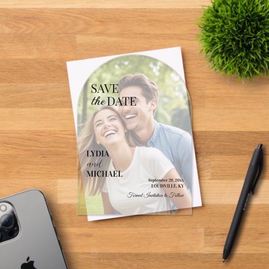 Simple Text Overlay Photo Acryl Uitnodigingen (Insitu (Uitnodiging))