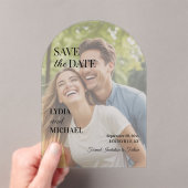 Simple Text Overlay Photo Acryl Uitnodigingen (Insitu (Draagbaar))