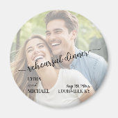 Simple Text Overlay Photo Rehearsal Dinner Magneet (Voorkant)
