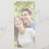Simple Text Photo Overlay 4x9'' Wedding Menu (Dos)