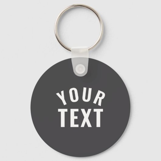 Simple Text Template Womens Long Sleeve Black  Sleutelhanger (Voorkant)